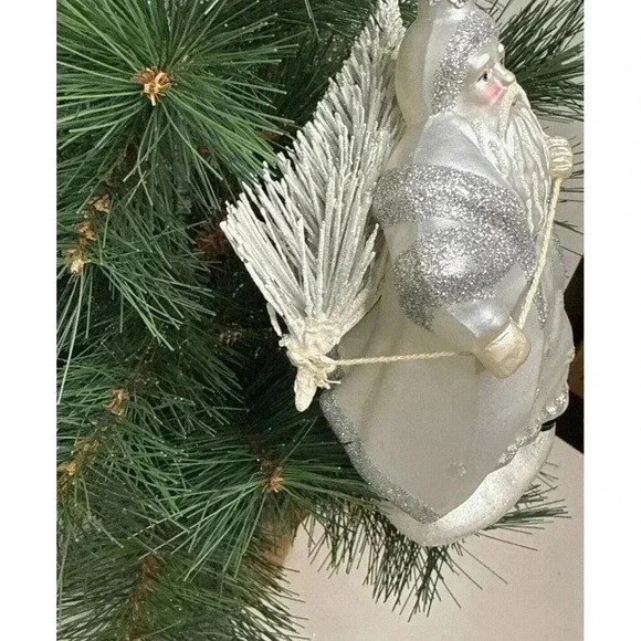 Robert Stanley Silver Tree Santa Christmas Tree Ornament Holiday‎ Decoration - Picture 3 of 8
